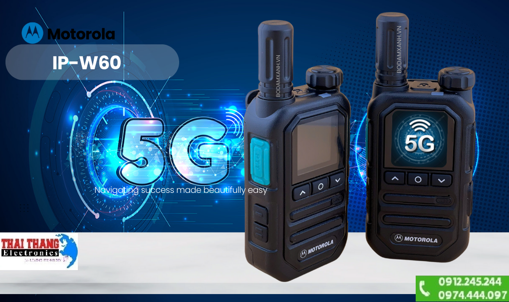 Bộ đàm 5G LTE không giới hạn khoảng cách liên lạc IP-W60
