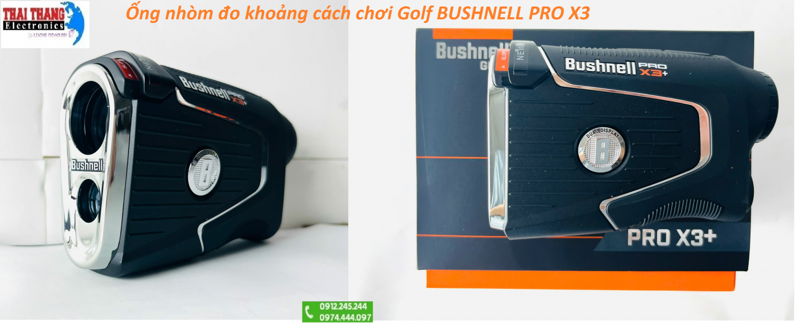 Ống nhòm đo khoảng cách chơi Golf BUSHNELL PRO X3+