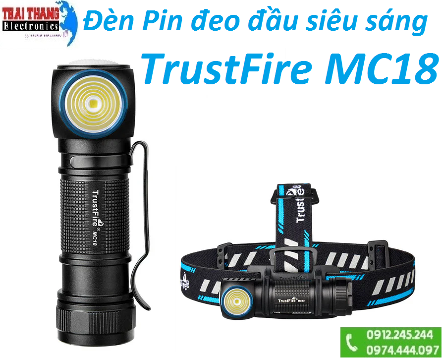 Đèn Pin đeo đầu siêu sáng TrustFire MC18
