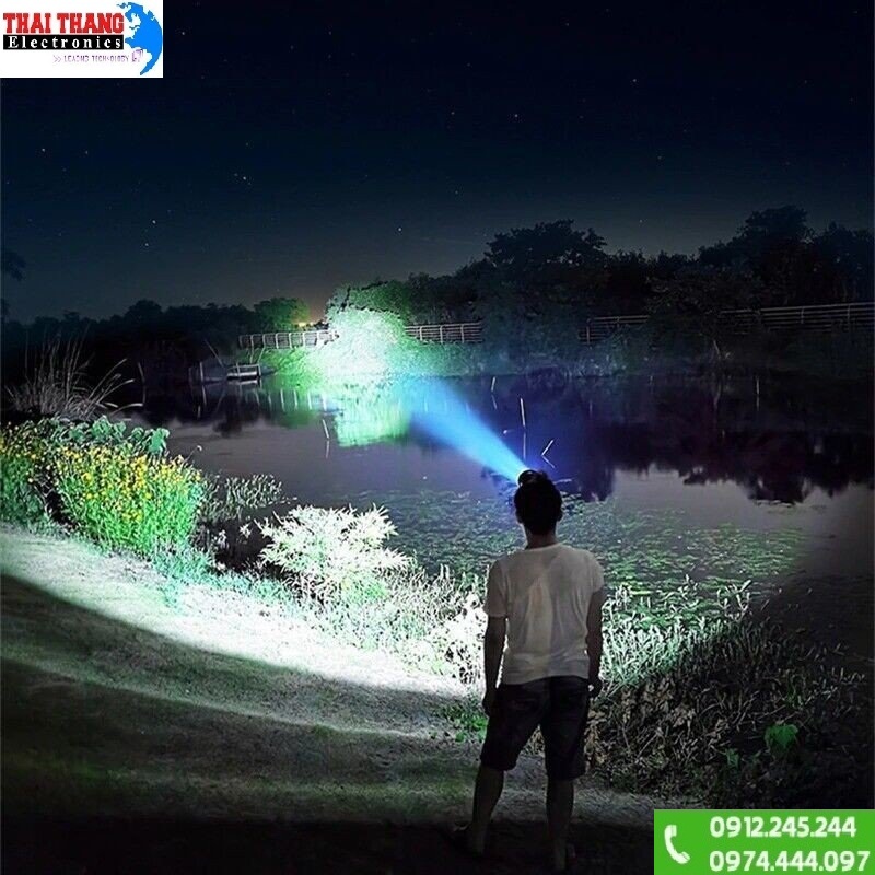 ĐÈN PIN ĐỘI ĐẦU LED 100W SIÊU SÁNG WINNING LIGHT L6 USA