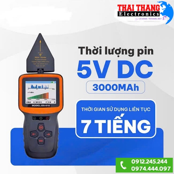 thiết bị dò sóng camera siêu nhỏ, nghe trộm , điện thoại ,  định vị GPS , ghi âm siêu hiện đại, siêu chính xác và siêu nhạy TTI KOREA PH1390