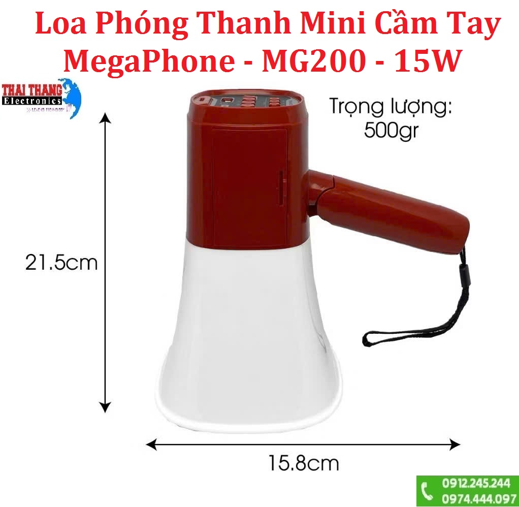 LOA PHÓNG THANH MINI MG200 CÔNG SUẤT 15W