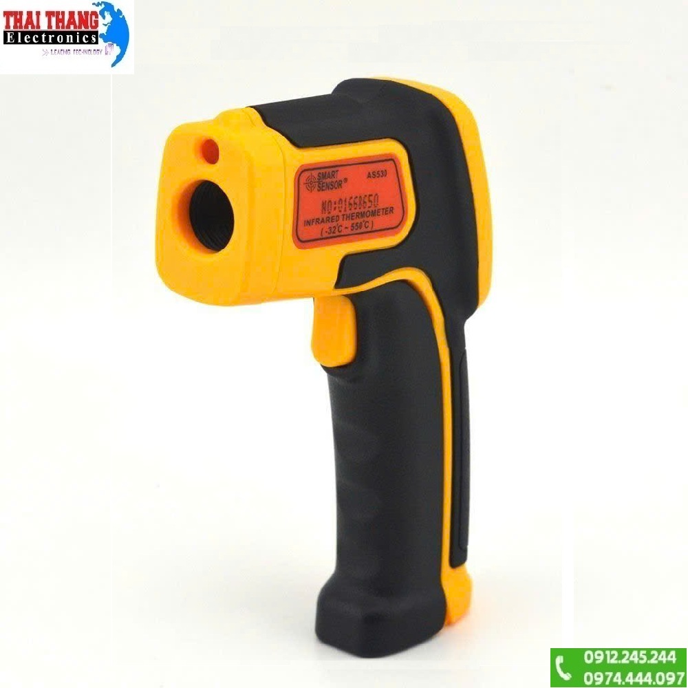 Súng đo nhiệt độ công nghiệp Hồng ngoại - 32°c - 550°c chính hãng smart sensor AS530