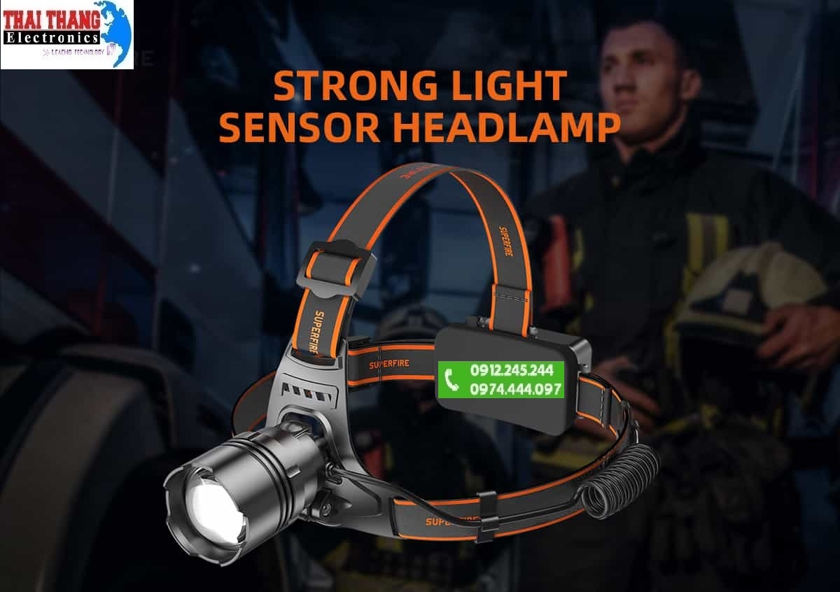 Đèn pin đeo đầu zoom xa Superfire HL31