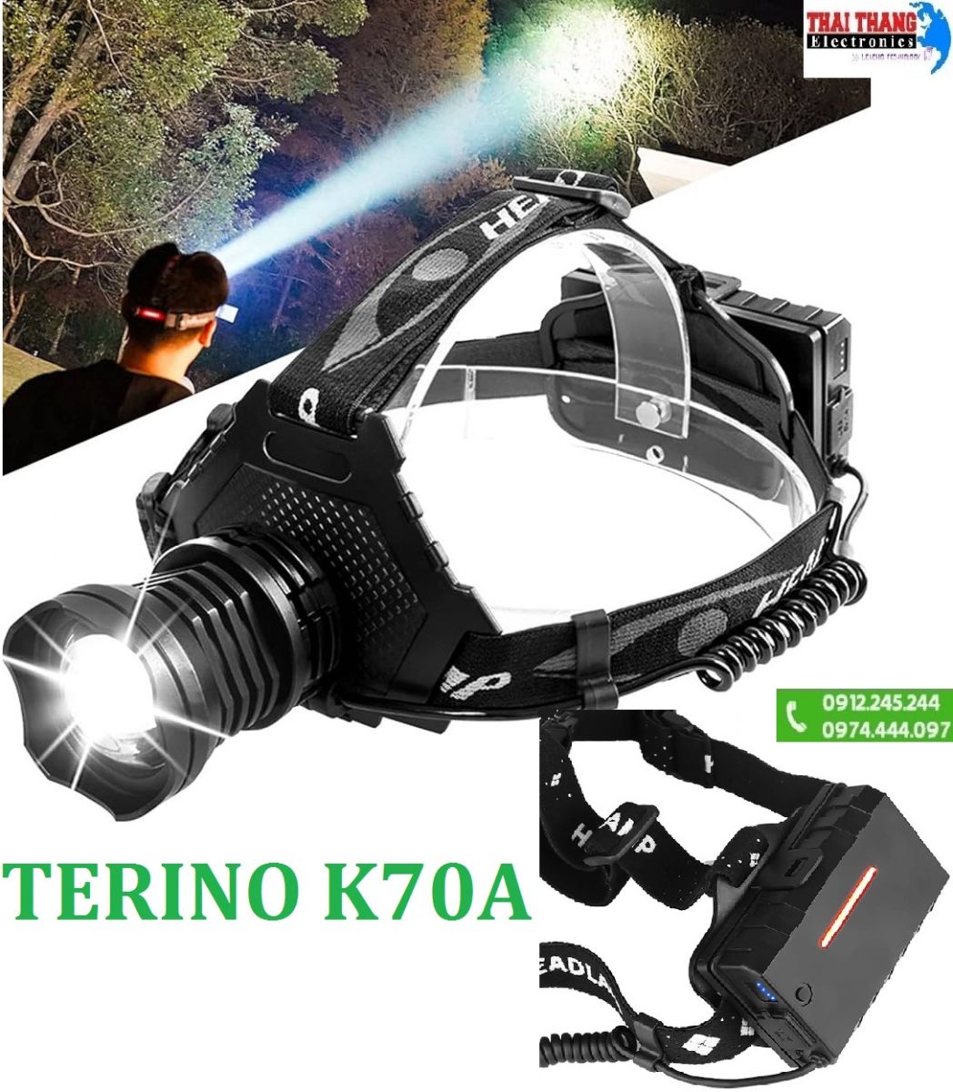 Đèn pin đội đầu siêu sáng TERINO K70A