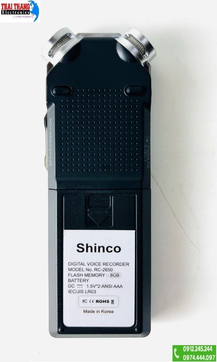 Máy ghi âm siêu nhạy , âm thanh siêu nét SHINCO RC2650 hàng xịn KOREA