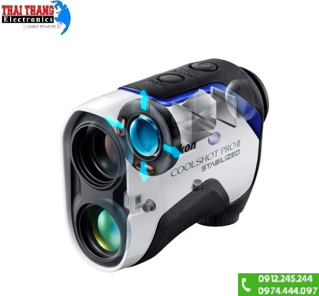 Ống nhòm đo khoảng cách chơi Golf Nikon Coolshot Pro II Stabilized
