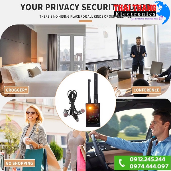 THIẾT BỊ PHÁT HIỆN NGHE TRỘM, CAMERA QUAY LÉN, ĐIỆN THOẠI, ĐỊNH VỊ GPS CHẤT LƯỢNG CAO TTI KOREA PH4900