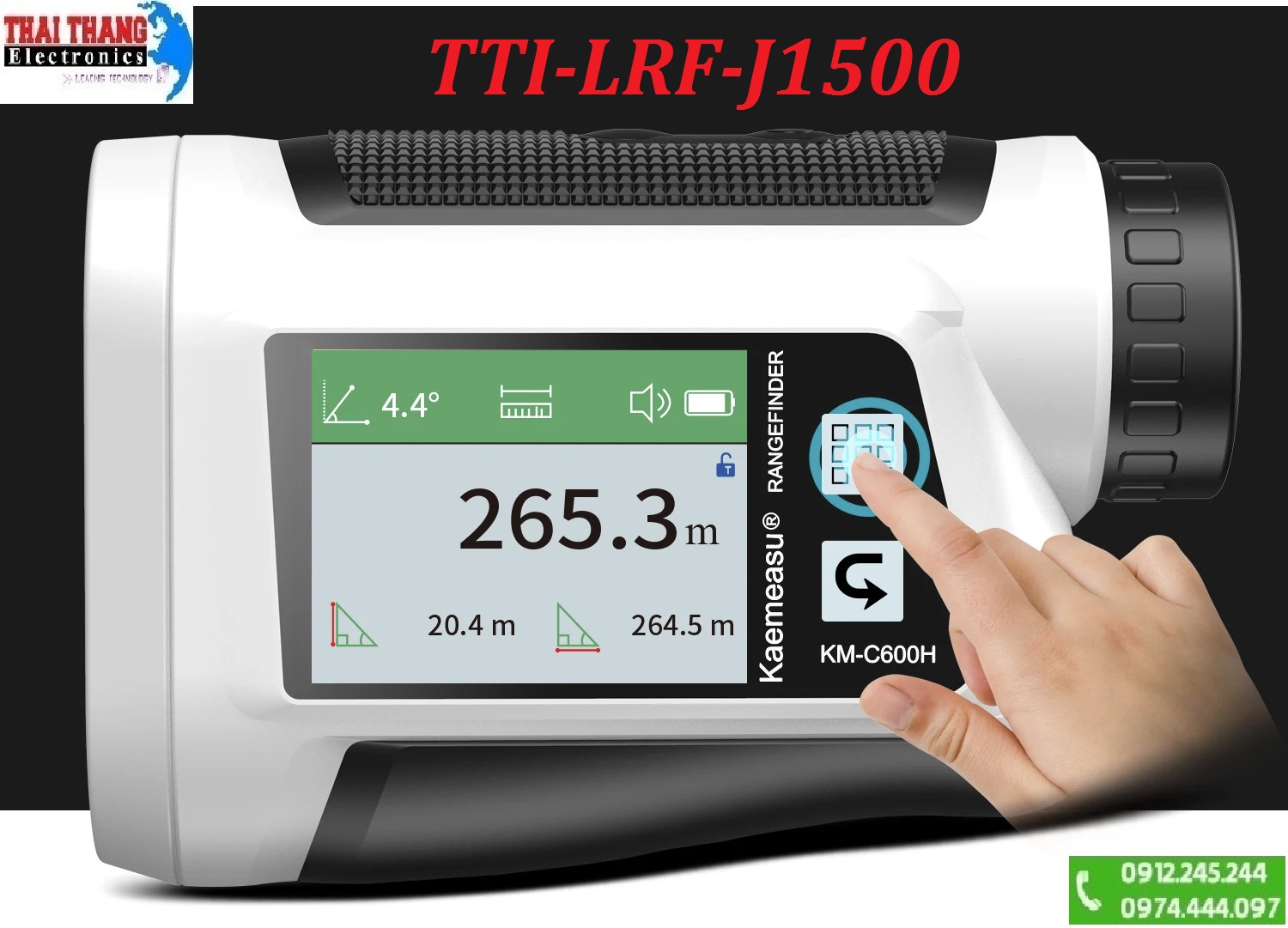 Ống nhòm đo khoảng cách ngành điện, lâm nghiệp, xây dựng TTI-LRF-J1500