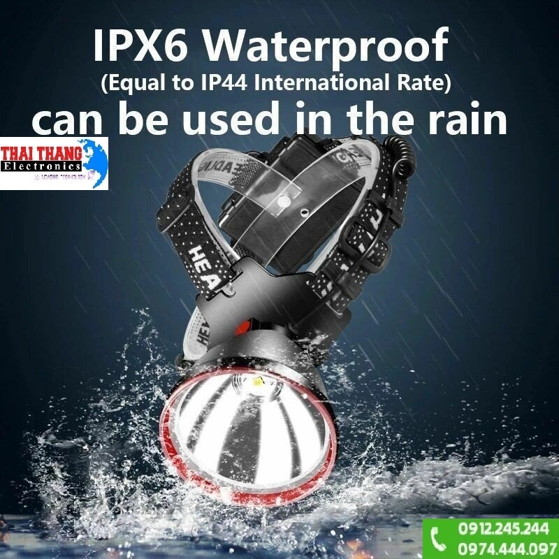 ĐÈN PIN ĐỘI ĐẦU LED 100W SIÊU SÁNG WINNING LIGHT L6 USA