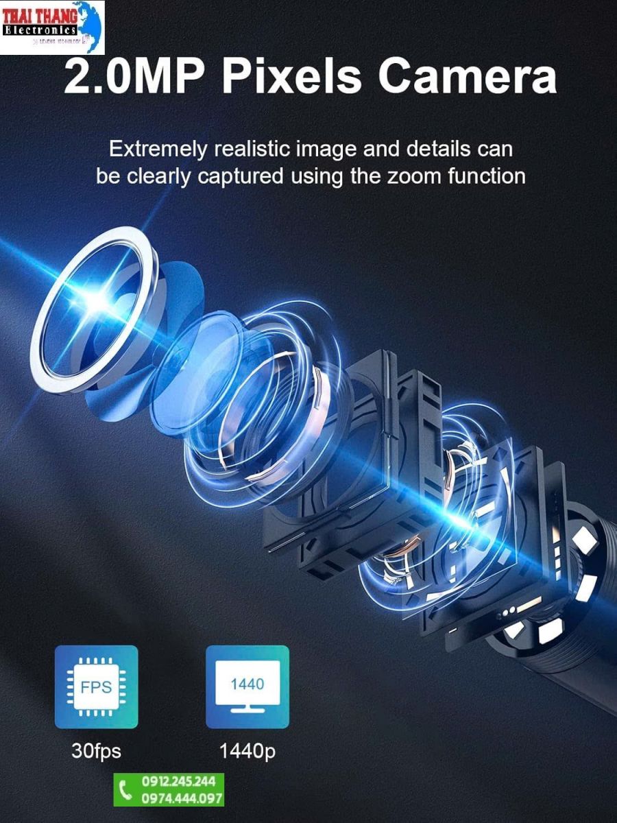 CAMERA SOI KHE HẸP , NỘI SOI MÁY ,BUỒNG ĐỐT WIFI KHÔNG DÂY TERINO HD600