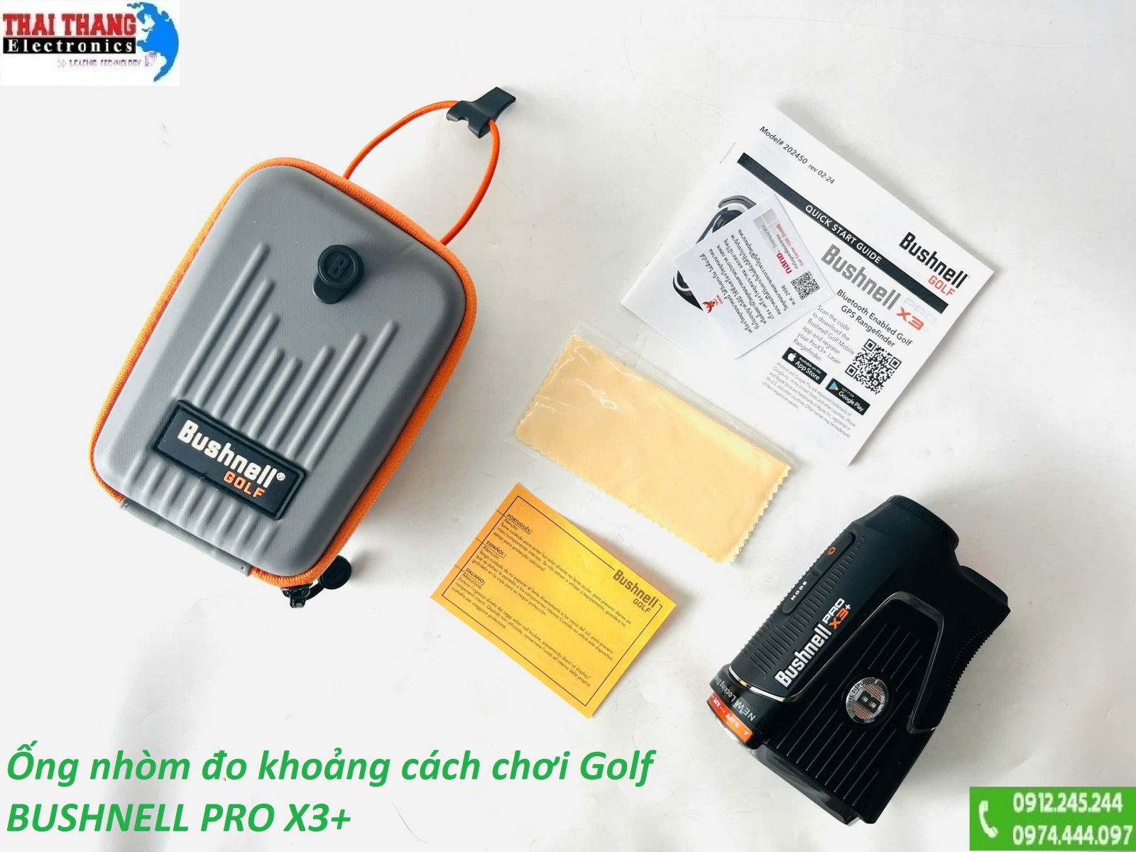 Ống nhòm đo khoảng cách chơi Golf BUSHNELL PRO X3+