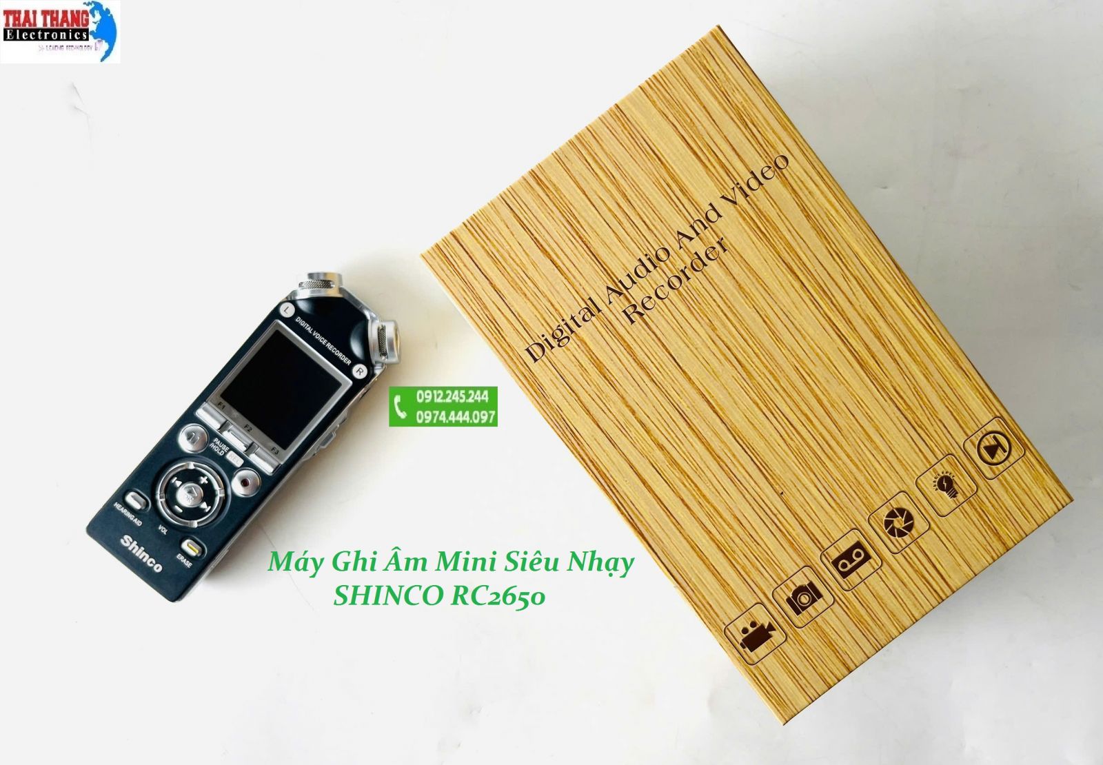Máy ghi âm siêu nhạy , âm thanh siêu nét SHINCO RC2650 hàng xịn KOREA