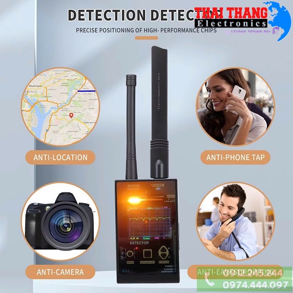 THIẾT BỊ PHÁT HIỆN NGHE TRỘM, CAMERA QUAY LÉN, ĐIỆN THOẠI, ĐỊNH VỊ GPS CHẤT LƯỢNG CAO TTI KOREA PH4900
