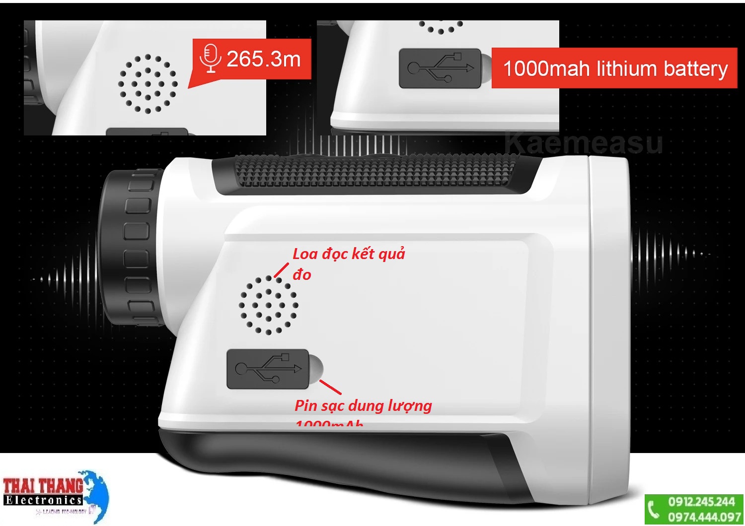 Ống nhòm đo khoảng cách ngành điện, lâm nghiệp, xây dựng TTI-LRF-J1500
