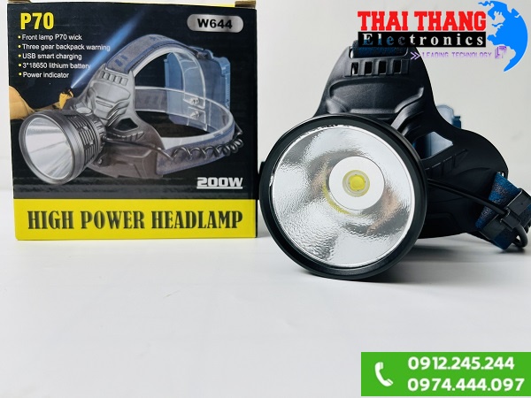 Đèn pin đeo đầu soi siêu xa 3 pin siêu khoẻ ultrafire P70