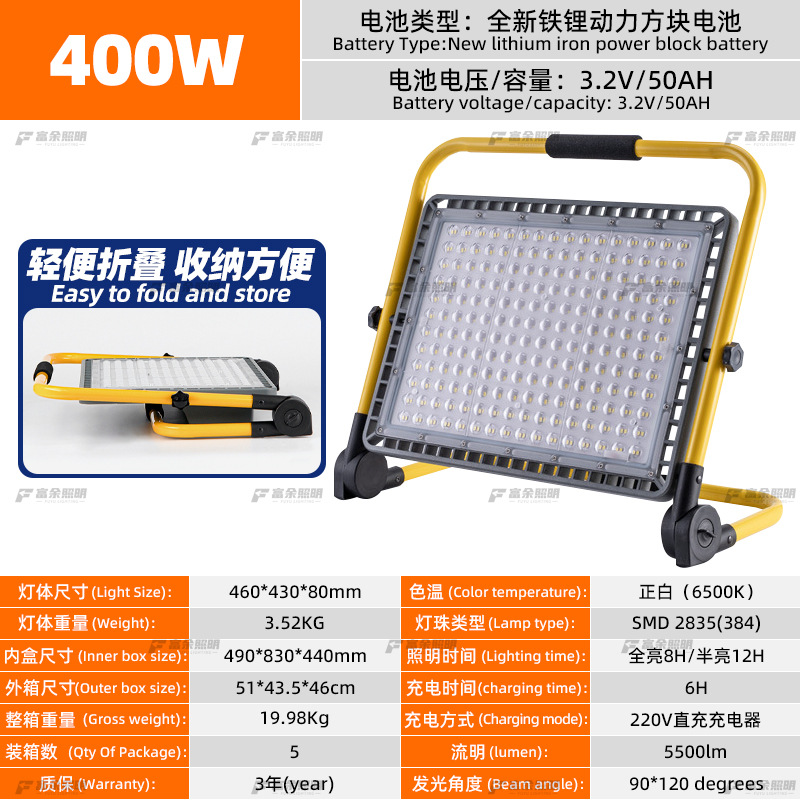 Đèn công trường LED 400W