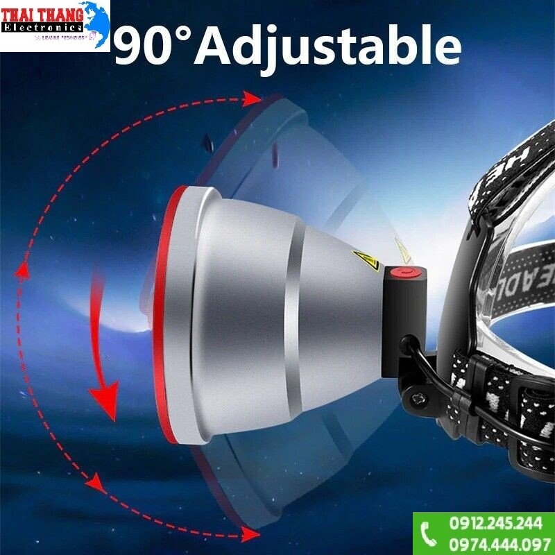 ĐÈN PIN ĐỘI ĐẦU LED 100W SIÊU SÁNG WINNING LIGHT L6 USA