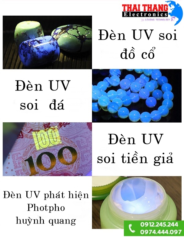 Đèn pin soi đá, soi kiểm tra xe ô tô 3 led in 1 ( trắng, vàng, uv) SuperFire S19-X