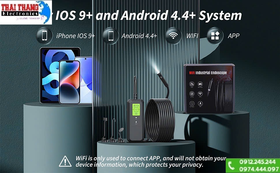 CAMERA SOI KHE HẸP , NỘI SOI MÁY ,BUỒNG ĐỐT WIFI KHÔNG DÂY TERINO HD600
