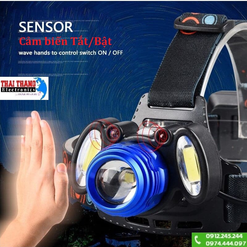 ĐÈN PIN ĐỘI ĐẦU ĐA CHỨC NĂNGTERINO T133 CHÍNH HÃNG