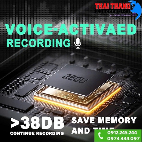 Máy ghi âm kết nối blutooth TTI KOREA RC2500BT – Siêu nhạy, Dung lượng 32GB,Ghi âm 2.350 giờ