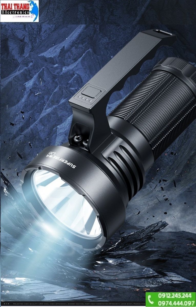Đèn rọi tìm kiếm SUPERFIRE L20 60W 5000Lm 600m