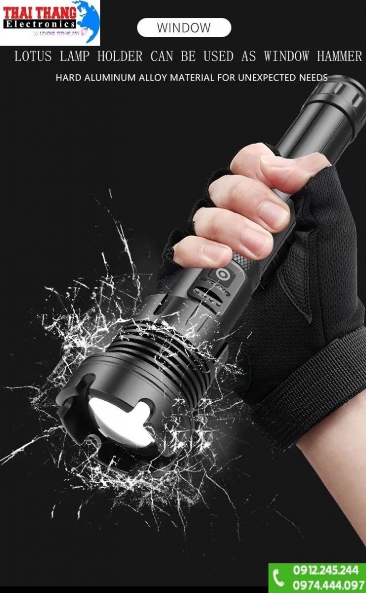 ĐÈN PIN SẠC SIÊU SÁNG TERINO T74 CHÍNH HÃNG