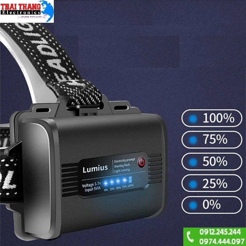 ĐÈN PIN ĐỘI ĐẦU LED 100W SIÊU SÁNG WINNING LIGHT L6 USA