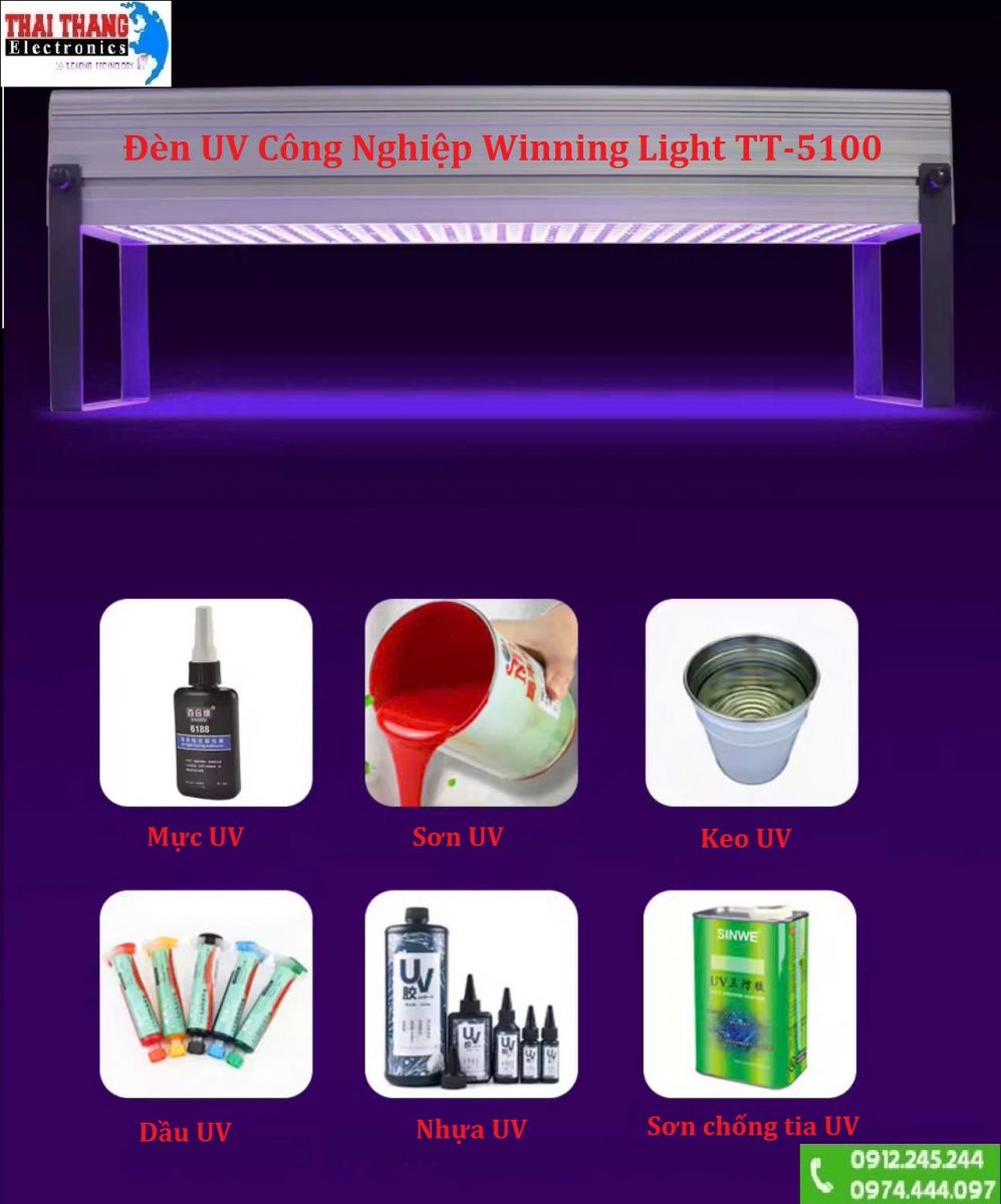 ĐÈN SẤY UV CÔNG NGHIỆP WINNING LIGHT TT-5100 USA – GIẢI PHÁP SẤY KHÔ HIỆU SUẤT CAO, TIẾT KIỆM NĂNG LƯỢNG