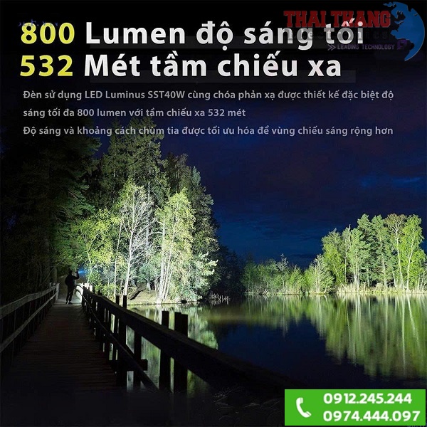 ĐÈN PIN SẠC XÁCH TAY SUNREI TZ800 TUẦN TRA, CỨU NẠN , DÃ NGOẠI