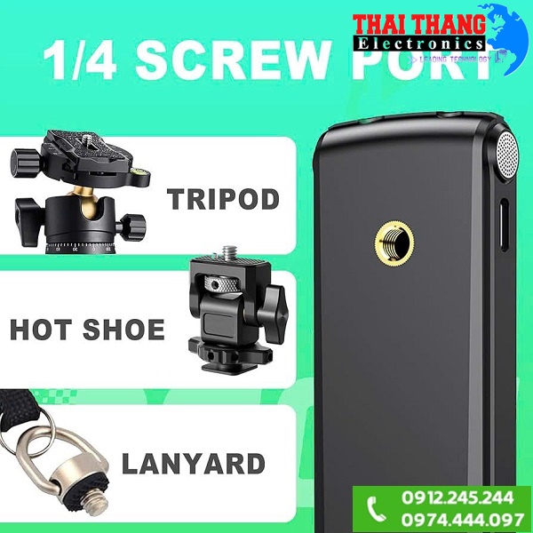 Máy ghi âm kết nối blutooth TTI KOREA RC2500BT – Siêu nhạy, Dung lượng 32GB,Ghi âm 2.350 giờ