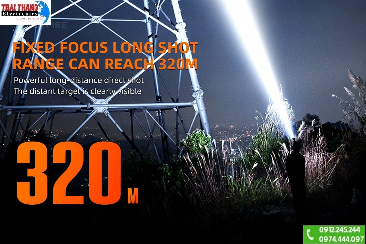 Đèn pin đeo đầu zoom xa Superfire HL31