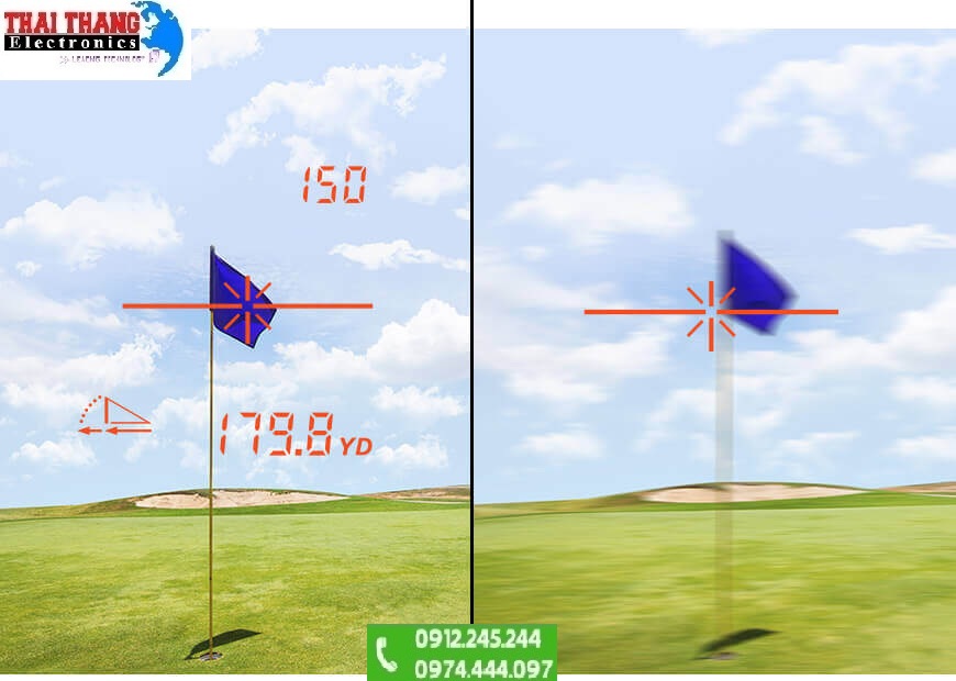 Ống nhòm đo khoảng cách chơi Golf Nikon Coolshot Pro II Stabilized