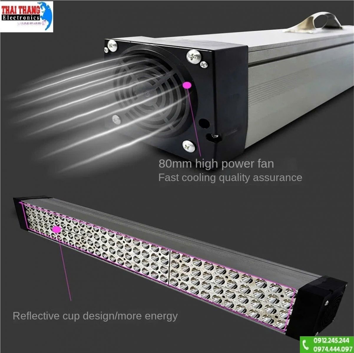 ĐÈN UV SẤY CÔNG NGHIỆP 480W  TT3348 WINNING LIGHT CÔNG SUẤT LỚN