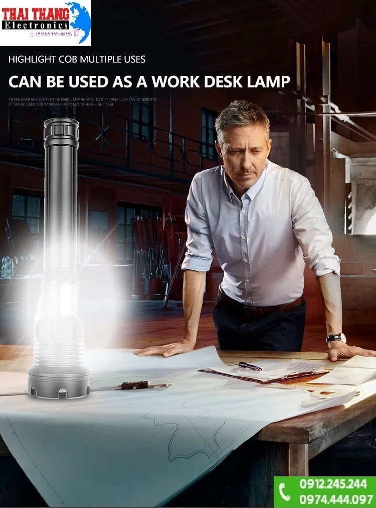 ĐÈN PIN SẠC SIÊU SÁNG TERINO T74 CHÍNH HÃNG