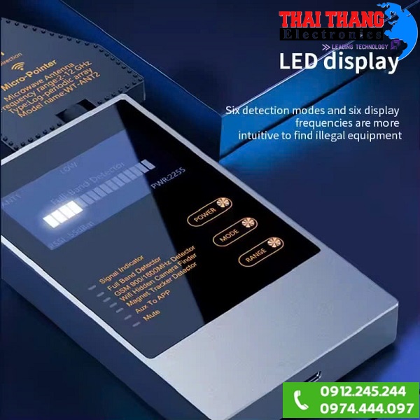 Thiết Bị Dò Tìm, Phát Hiện Nghe Lén, Camera Quay Lén, Định Vị GPS, Điện Thoại Cao Cấp TTI KOREA PH6800