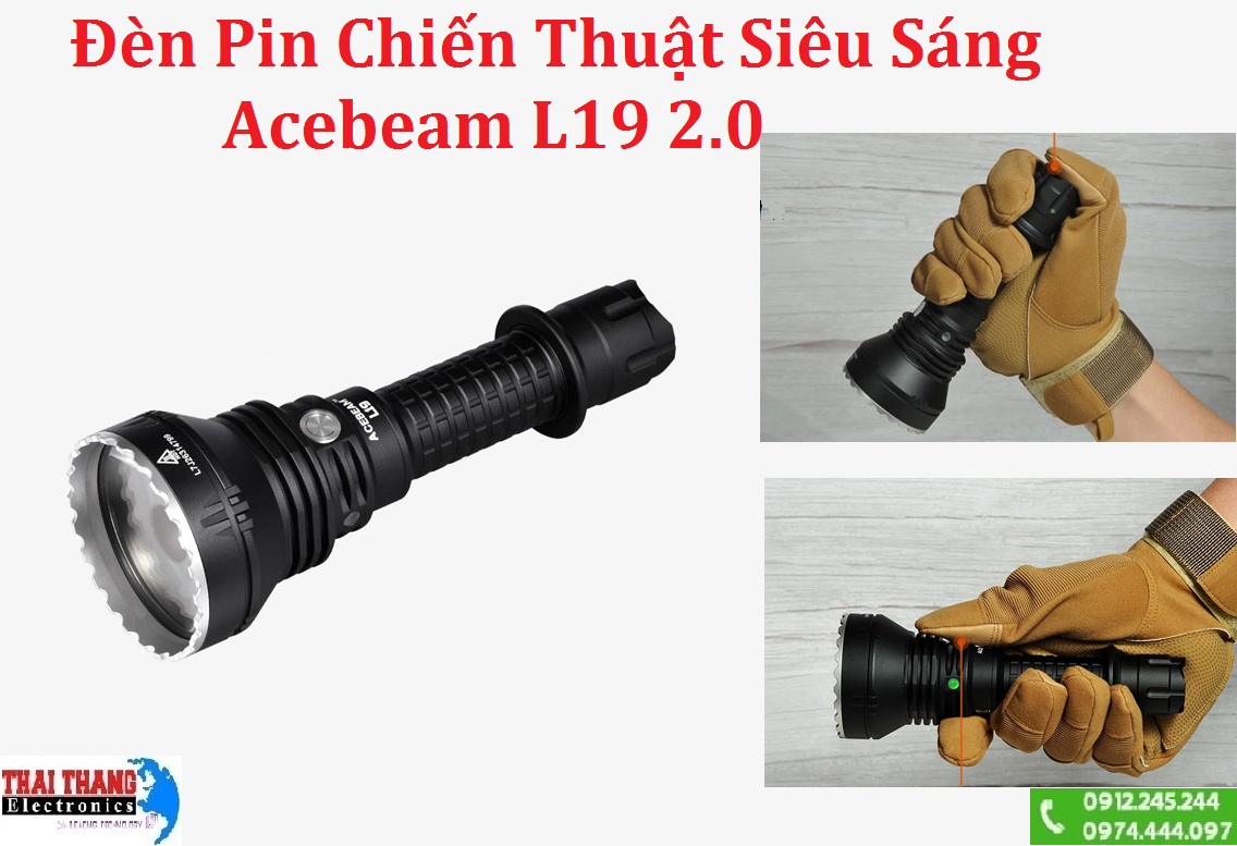Đèn pin siêu sáng, soi xa Acebeam L19 2.0