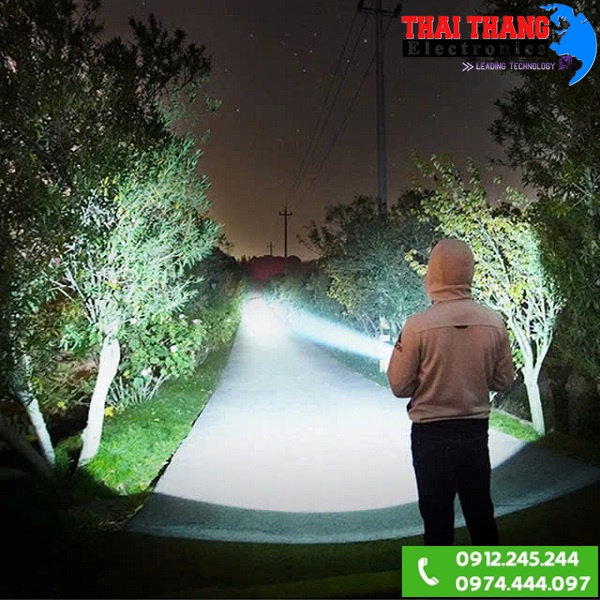 ĐÈN PIN SẠC ĐIỆN TERINO T3U 3 bóng siêu sáng xa 300m chính hãng