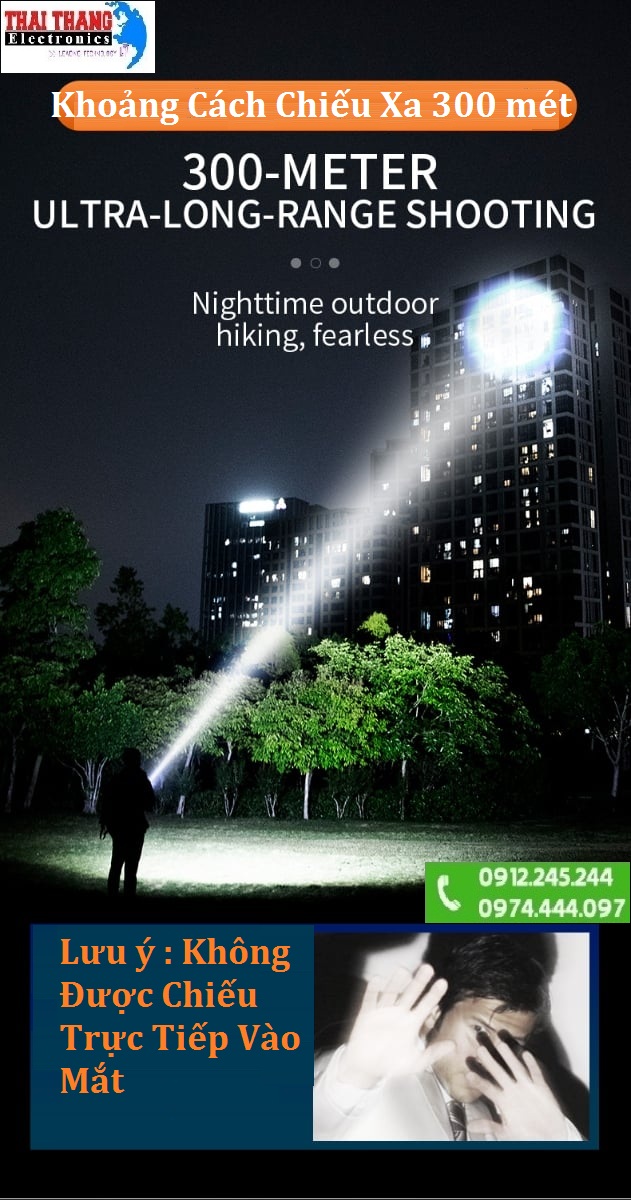Đèn pin superfire L22 3 led in 1 - 5000 lumens
