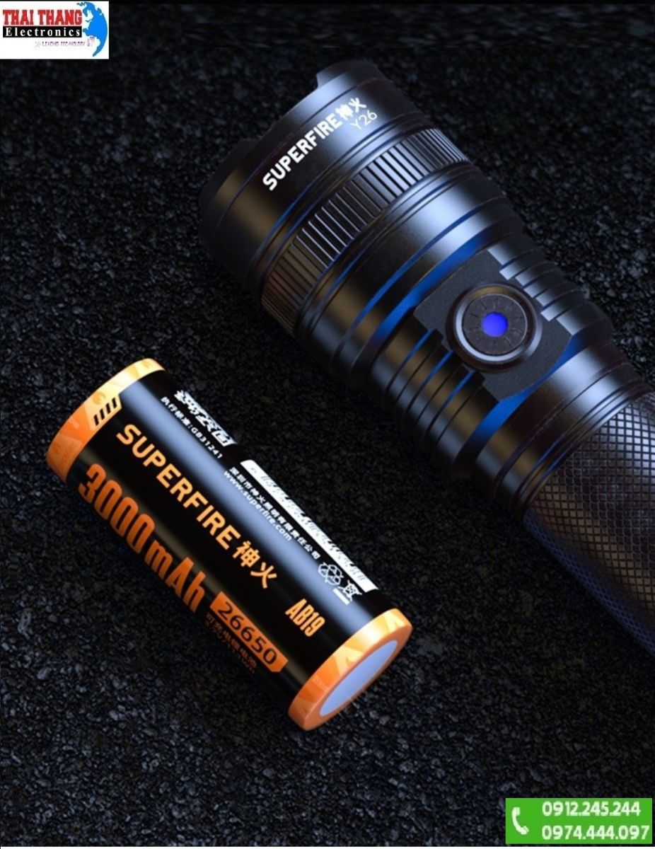 Đèn pin superfire L22 3 led in 1 - 5000 lumens