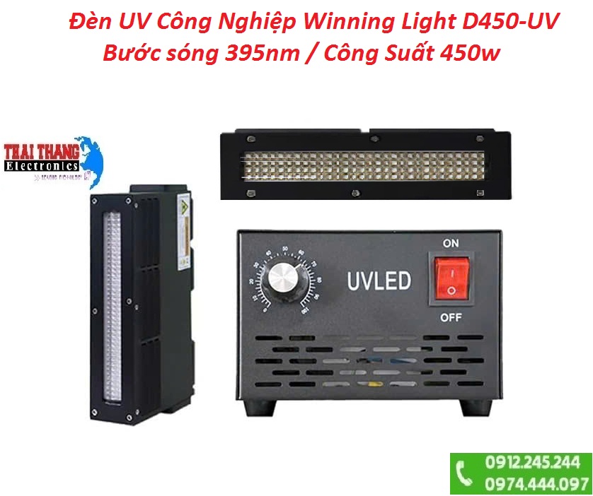 ĐÈN LED SẤY UV CÔNG NGHIỆP CÔNG SUẤT LỚN 450w CHUYÊN LẮP CHO MÁY IN VÀ CÁC MÁY CÔNG NGHIỆP WINNING LIGHT D450