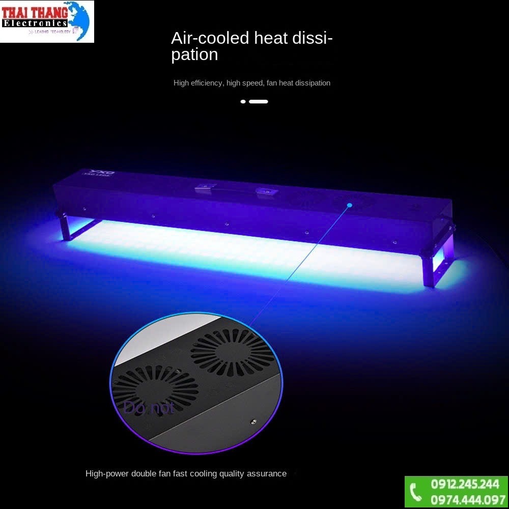 Đèn tia UV dùng cho công nghiệp WINNING LIGHT D395-UV New (395nm, 200W, sấy keo UV, mực UV) - Hàng chính hãng