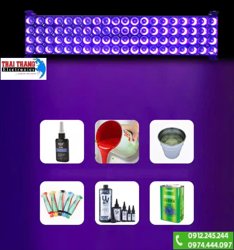 Đèn tia UV công suất lớn dùng cho công nghiệp WINNING LIGHT D3280-UV (405nm, 100W, sấy keo UV, mực UV)- Hàng chính hãng